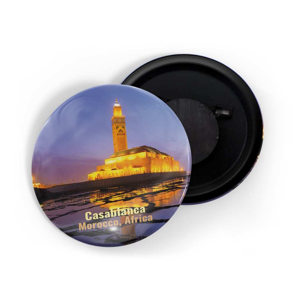 dhcrafts Fridge Magnet Multicolor Famous Tourist Place Casablanca Morocco, Africa Glossy Finish Design Pack of 1